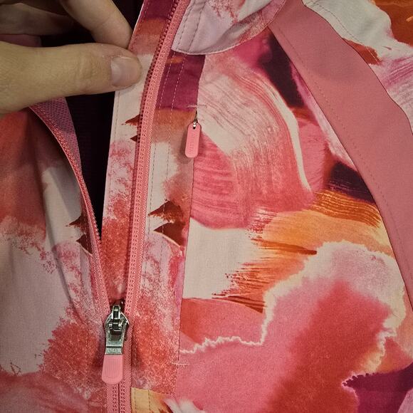 Women's Athleta Pink Floral "Run With It Printed Jacket" | Size Medium - Picture 6 of 12